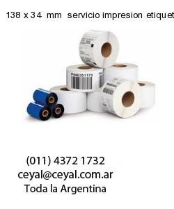 138 x 34  mm  servicio impresion etiquetas correlativas