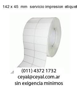 142 x 45  mm  servicio impresion etiquetas