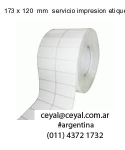 173 x 120  mm  servicio impresion etiquetas offset