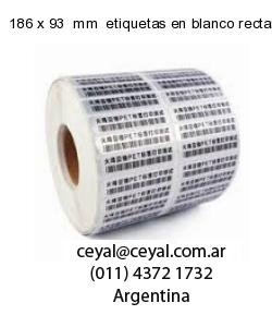 186 x 93  mm  etiquetas en blanco rectangulares