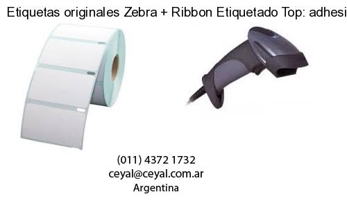 Etiquetas originales Zebra   Ribbon Etiquetado Top: adhesivo   ribbo