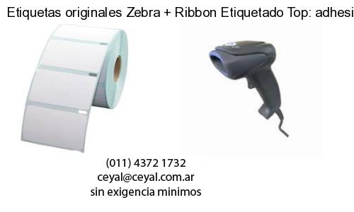 Etiquetas originales Zebra   Ribbon Etiquetado Top: adhesivo   ribbo