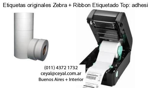 Etiquetas originales Zebra   Ribbon Etiquetado Top: adhesivo   ribbo