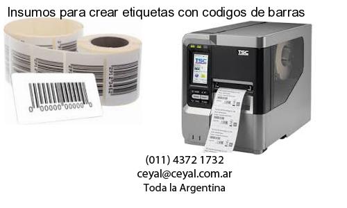 Insumos para crear etiquetas con codigos de barras