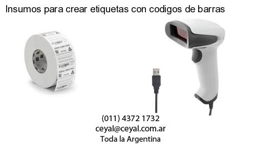 Insumos para crear etiquetas con codigos de barras