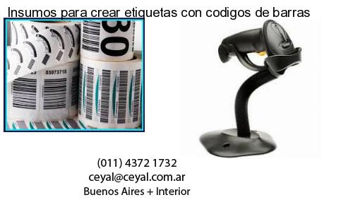 Insumos para crear etiquetas con codigos de barras