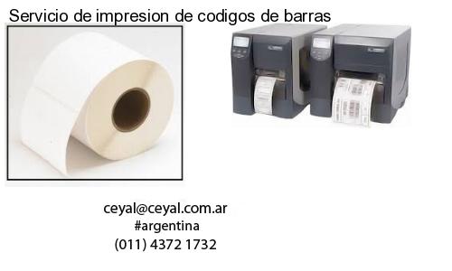 Servicio de impresion de codigos de barras