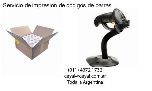 Servicio de impresion de codigos de barras