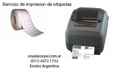 Servicio de impresion de etiquetas