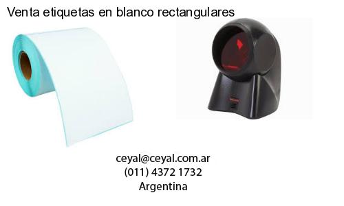 Venta etiquetas en blanco rectangulares