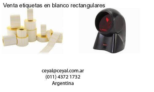 Venta etiquetas en blanco rectangulares