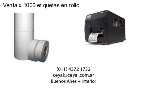 Venta x 1000 etiquetas en rollo