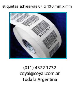 etiquetas adhesivas 64 x 130 mm x mm