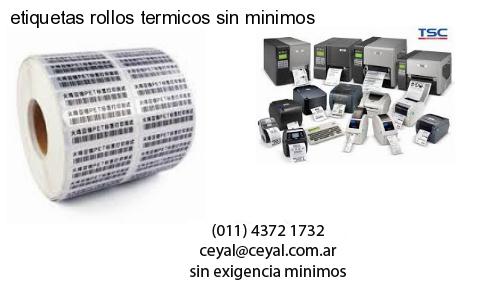 etiquetas rollos termicos sin minimos