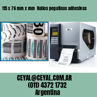 115 x 76 mm x mm  Rollos pegatinas adhesivas