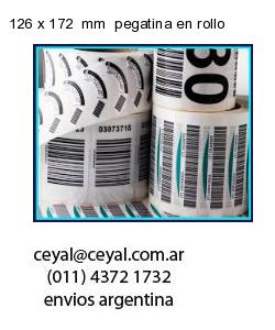 126 x 172  mm  pegatina en rollo