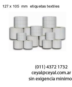 127 x 105  mm  etiquetas textiles