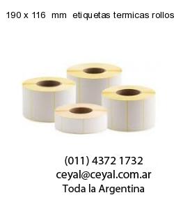 190 x 116  mm  etiquetas termicas rollos