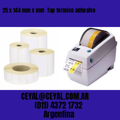 25 x 144 mm x mm  Top termico adhesivo