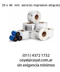 25 x 46  mm  servicio impresion etiquetas opp