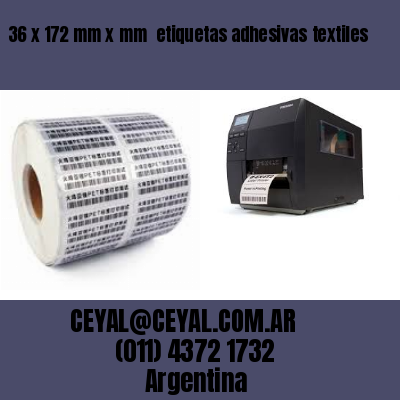36 x 172 mm x mm  etiquetas adhesivas textiles
