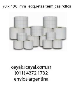 70 x 130  mm  etiquetas termicas rollos