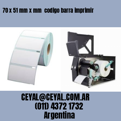 70 x 51 mm x mm  codigo barra imprimir