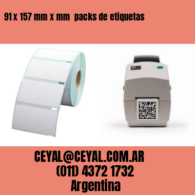 91 x 157 mm x mm  packs de etiquetas