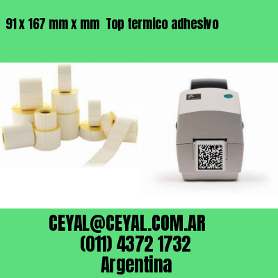 91 x 167 mm x mm  Top termico adhesivo