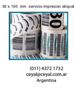 93 x 195  mm  servicio impresion etiquetas numeradas