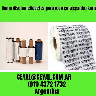 Como diseñar etiquetas para ropa en alejandro korn