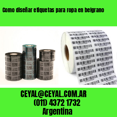 Como diseñar etiquetas para ropa en belgrano