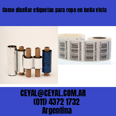 Como diseñar etiquetas para ropa en bella vista