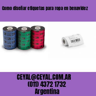 Como diseñar etiquetas para ropa en benavidez