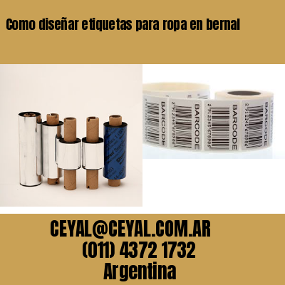 Como diseñar etiquetas para ropa en bernal