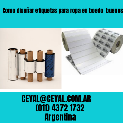 Como diseñar etiquetas para ropa en boedo  buenos aires