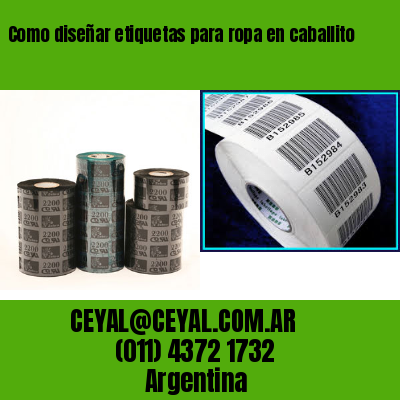 Como diseñar etiquetas para ropa en caballito