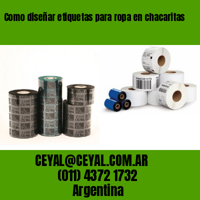 Como diseñar etiquetas para ropa en chacaritas