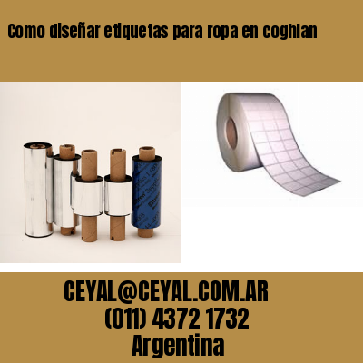 Como diseñar etiquetas para ropa en coghlan