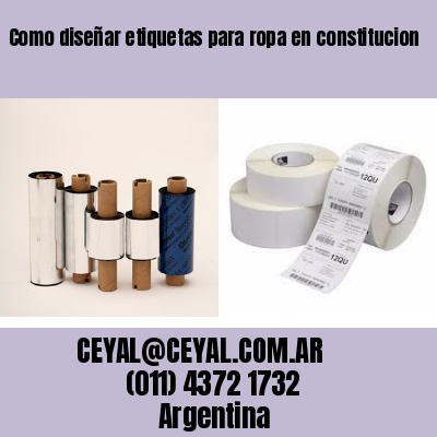 Como diseñar etiquetas para ropa en constitucion