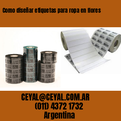 Como diseñar etiquetas para ropa en flores