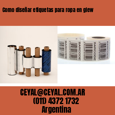 Como diseñar etiquetas para ropa en glew