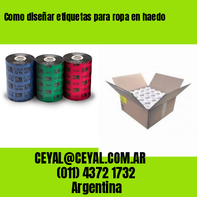 Como diseñar etiquetas para ropa en haedo
