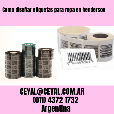 Como diseñar etiquetas para ropa en henderson