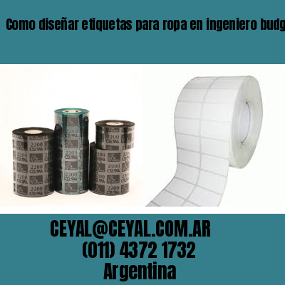 Como diseñar etiquetas para ropa en ingeniero budge
