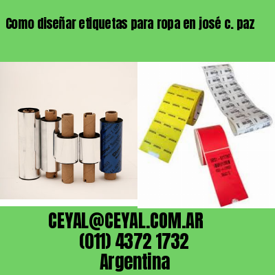 Como diseñar etiquetas para ropa en josé c. paz