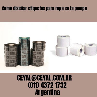 Como diseñar etiquetas para ropa en la pampa