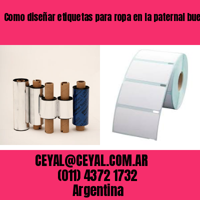 Como diseñar etiquetas para ropa en la paternal buenos aires