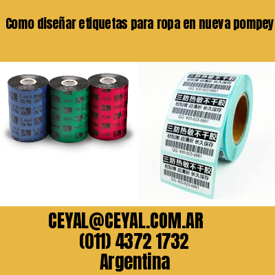 Como diseñar etiquetas para ropa en nueva pompeya