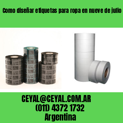 Como diseñar etiquetas para ropa en nueve de julio